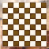 Bruin & Antiek Wit Aangepaste Grootte Schaakbord D Raamsticker (Vel 2)