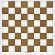 Bruin & Antiek Wit Aangepaste Grootte Schaakbord D