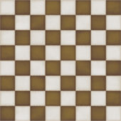 Bruin & Antiek Wit Custom Size Chessboard Decal Sticker (Voorkant)