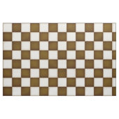 Bruin & Antiek Wit Geruit (grootschalig) Stof (Fat Quarter)