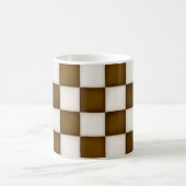 Bruin & Antiek Wit Geruit Koffiemok (Center)