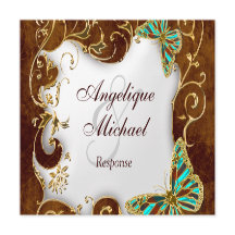 Bruin aqua goud land Huwelijk