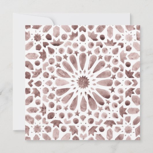 Bruin-Arabische Tegel Kaart (Achterkant)