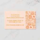 Bruin Architectonisch Blauwdruk Engineer Patroon Visitekaartje (Achterkant)