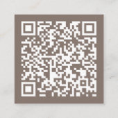 Bruin Art Deco | QR-code | Trouwscan naar RSVP Informatiekaartje (Achterkant)