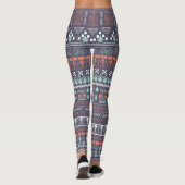 Bruin Aztec Multi-Blend Leggings voor vrouwen (Achterkant)