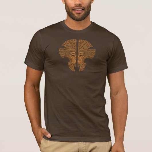 Bruin Aztec Twins T-shirt (Voorkant)
