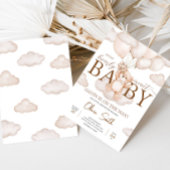 Bruin Baby Beren ballon Baby shower Kaart