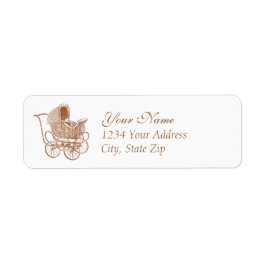  bruin Baby Carriage Etiket