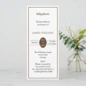 Bruin Baby shower gepersonaliseerd Kaart (Staand voorkant)