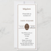 Bruin Baby shower gepersonaliseerd Kaart (Voorkant)