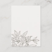 Bruin Baby shower met platte schets Informatiekaartje (Achterkant)