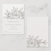 Bruin Baby shower met platte schets Informatiekaartje (Voorkant / Achterkant)