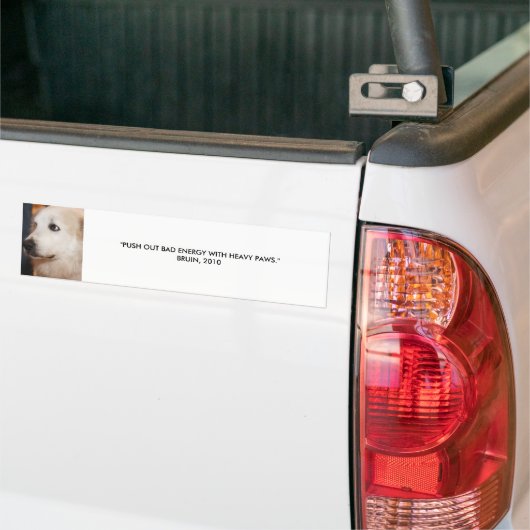 BRUIN: BAD ENERGIE UIT DE STAND BUMPERSTICKER (Op Truck)