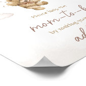 Bruin Ballon Beer Baby shower Envelope Station Poster (Hoek)