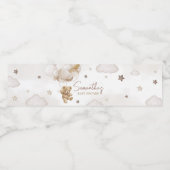 Bruin Ballon Beer Baby shower Waterfles Etiket (Enkel label)