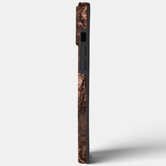 Bruin Bark Camo Hoesje-Mate iPhone Case (Achterkant / Links)