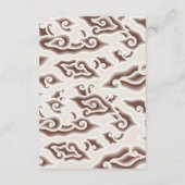 Bruin Batik Wedding Details Kaart (Achterkant)