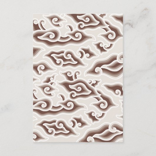  Bruin Batik Wedding Details Kaart (Achterkant)