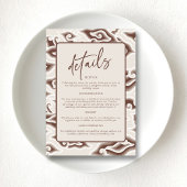  Bruin Batik Wedding Details Kaart