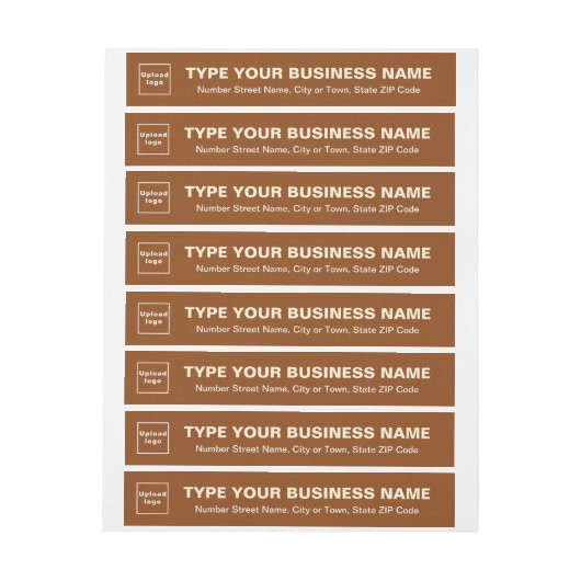 Bruin bedrijfs omslag rond het Etiket van het Adre (Vel)