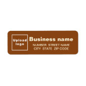 Bruin bedrijfsRendement Adres Etiket (Voorkant)