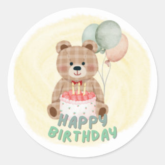 BRUIN BEER 1E BABY VERJAARDAG STICKER
