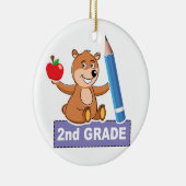 Bruin Beer 2e graad Keramisch Ornament (Rechts)