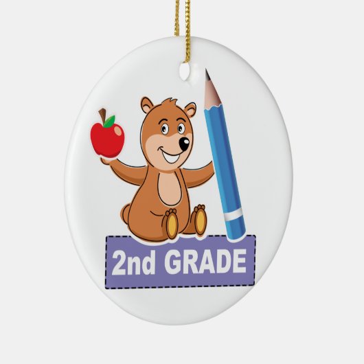 Bruin Beer 2e graad Keramisch Ornament (Rechts)