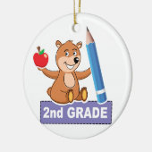 Bruin Beer 2e graad Keramisch Ornament (Links)