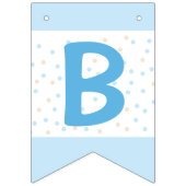 Bruin Beer Baby shower Bunting Flag (blauw) Vlaggetjes (Tweede vlag)