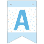 Bruin Beer Baby shower Bunting Flag (blauw) Vlaggetjes (Derde vlag)