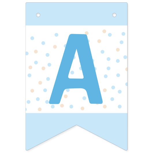 Bruin Beer Baby shower Bunting Flag (blauw) Vlaggetjes (Derde vlag)