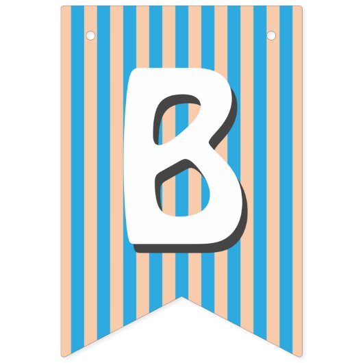 Bruin Beer Baby shower Bunting Flag Vlaggetjes (Tweede vlag)