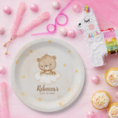Bruin Beer Baby shower Papieren Bordje (Feest)