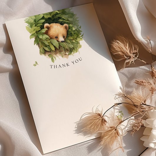 Bruin Beer Baby shower Waterverf Dank u