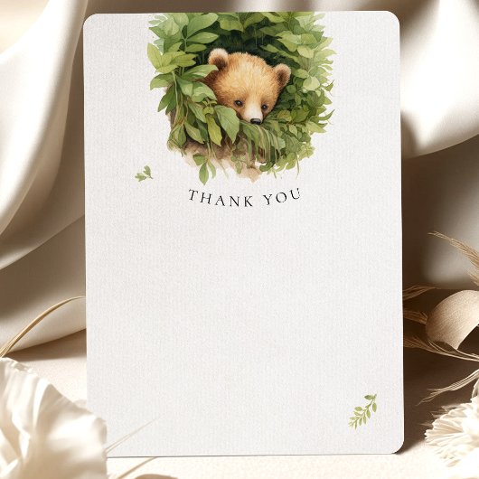 Bruin Beer Baby shower Waterverf Dank u