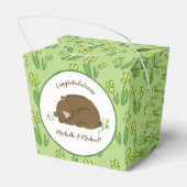 Bruin Beer Baby shower Woodland Bedankdoosjes (Achterkant)