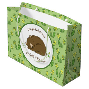 Bruin Beer Baby shower Woodland Groot Cadeauzakje