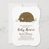 Bruin Beer Baby shower Woodland Kaart (Voorkant)