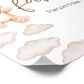 Bruin Beer Ballon Bearly Wait Baby shower Favors Poster (Hoek)