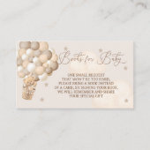 Bruin Beer Ballonnen Boeken voor Baby Baby shower Informatiekaartje (Voorkant)