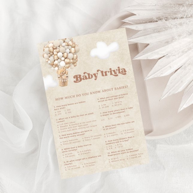 Bruin Beer Ballonnen Genderneutraal Trivia Spel (Creator heeft geüpload)