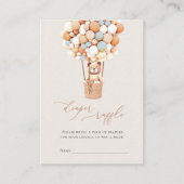 Bruin Beer ballonnen Luidere Raffle Tickets Informatiekaartje (Voorkant)