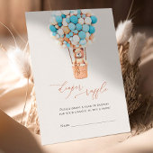 Bruin Beer ballonnen Luidere Raffle Tickets Informatiekaartje