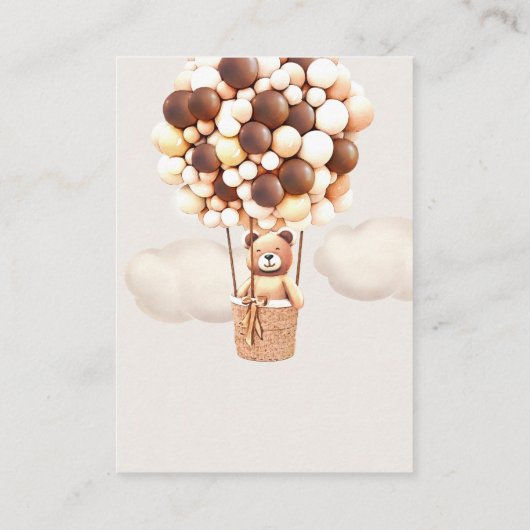 Bruin Beer ballonnen Luidere Raffle Tickets Informatiekaartje (Achterkant)