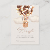 Bruin Beer ballonnen Luidere Raffle Tickets Informatiekaartje (Voorkant)