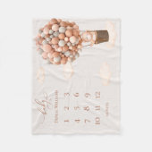 Bruin Beer Balloons Baby Blanke Fleece Blanket (Voorkant)