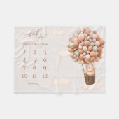 Bruin Beer Balloons Baby Blanke Fleece Blanket Deken (Voorkant (Horizontaal))