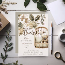 Bruin Beer boho botanische eerste verjaardag